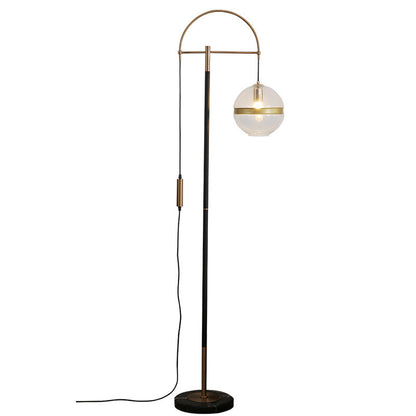 Moderne minimalistische Stehlampe mit Globenschirm