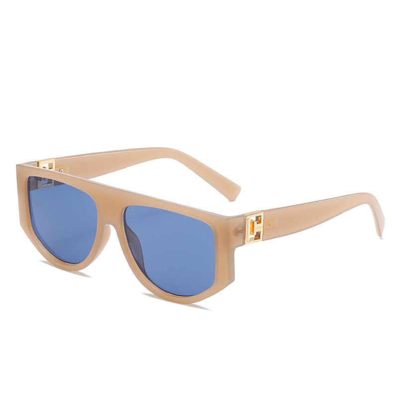 Oversized Shield-Sonnenbrille mit metallischen Akzenten Brehn