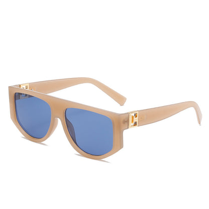 Oversized Shield-Sonnenbrille mit metallischen Akzenten Brehn
