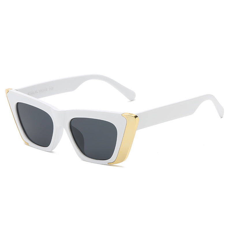 Damen modische Sonnenbrille mit eckigem Rahmen und luxuriösem Innenfutter Brehn