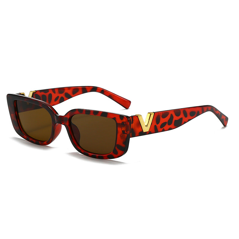 Übergroße Vintage-inspirierte quadratische Sonnenbrille