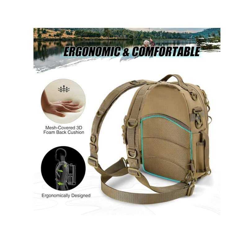 Multifunktionale Angel-Rucksacktasche mit Integrierten Zubehörfächern Brehn