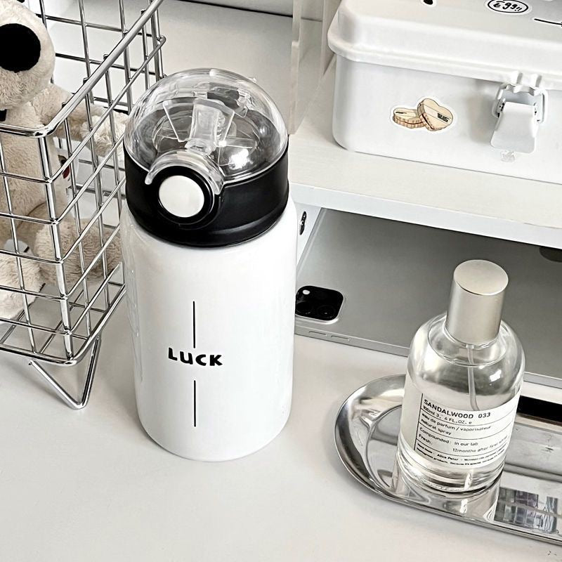 Damen Isoliertrinkflasche mit innovativem Klappdeckel und praktischem Griff Brehn