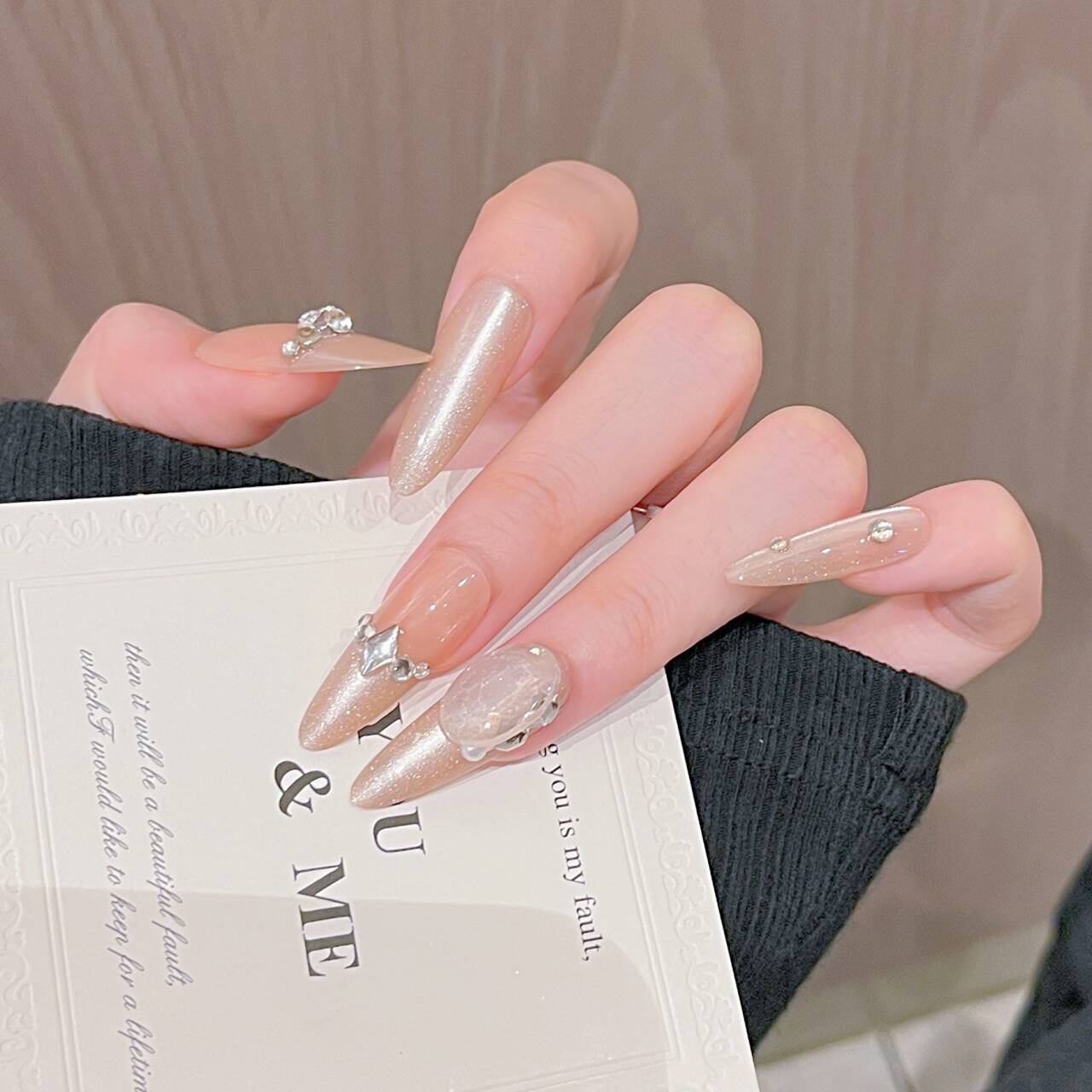 Premium ozean-inspirierte Press-On Nagelerweiterungen Brehn