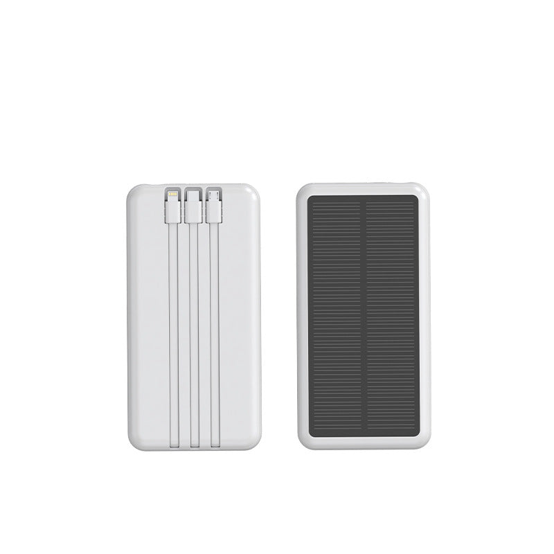 Solar Powerbank mit Integrierten Ladekabeln Brehn