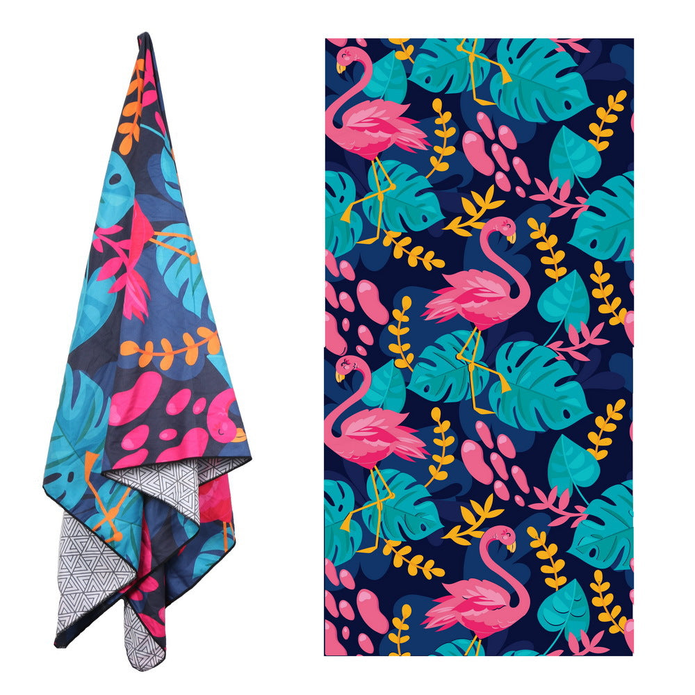 Strandtuch mit tropischem Flamingo-Muster Brehn