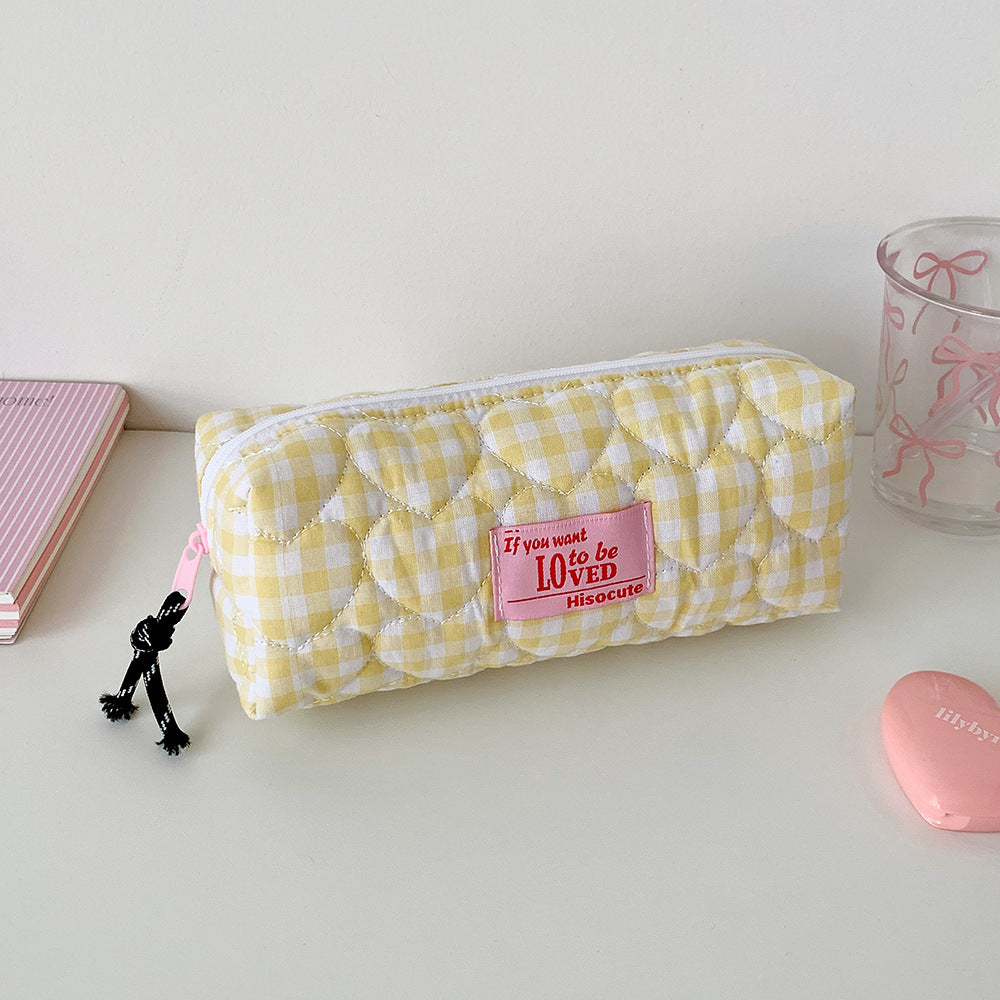 Gepatchtes Gingham Stiftetui Brehn