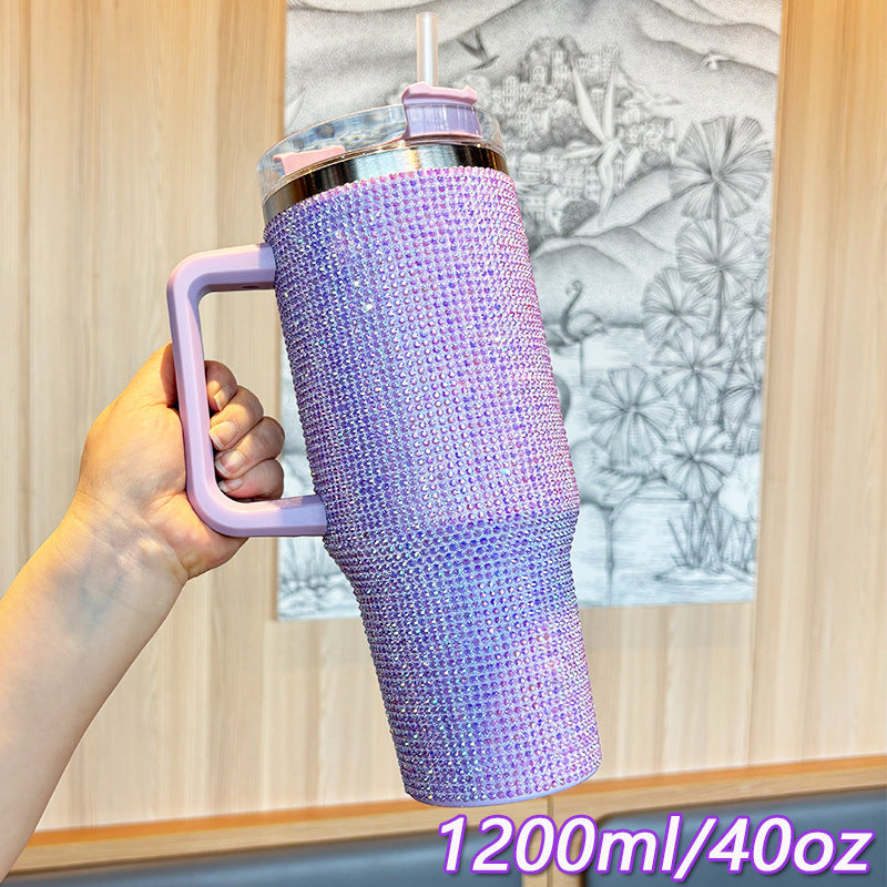 Damen Glitzernde Trinkflasche mit großem Volumen und ergonomischem Griff Brehn