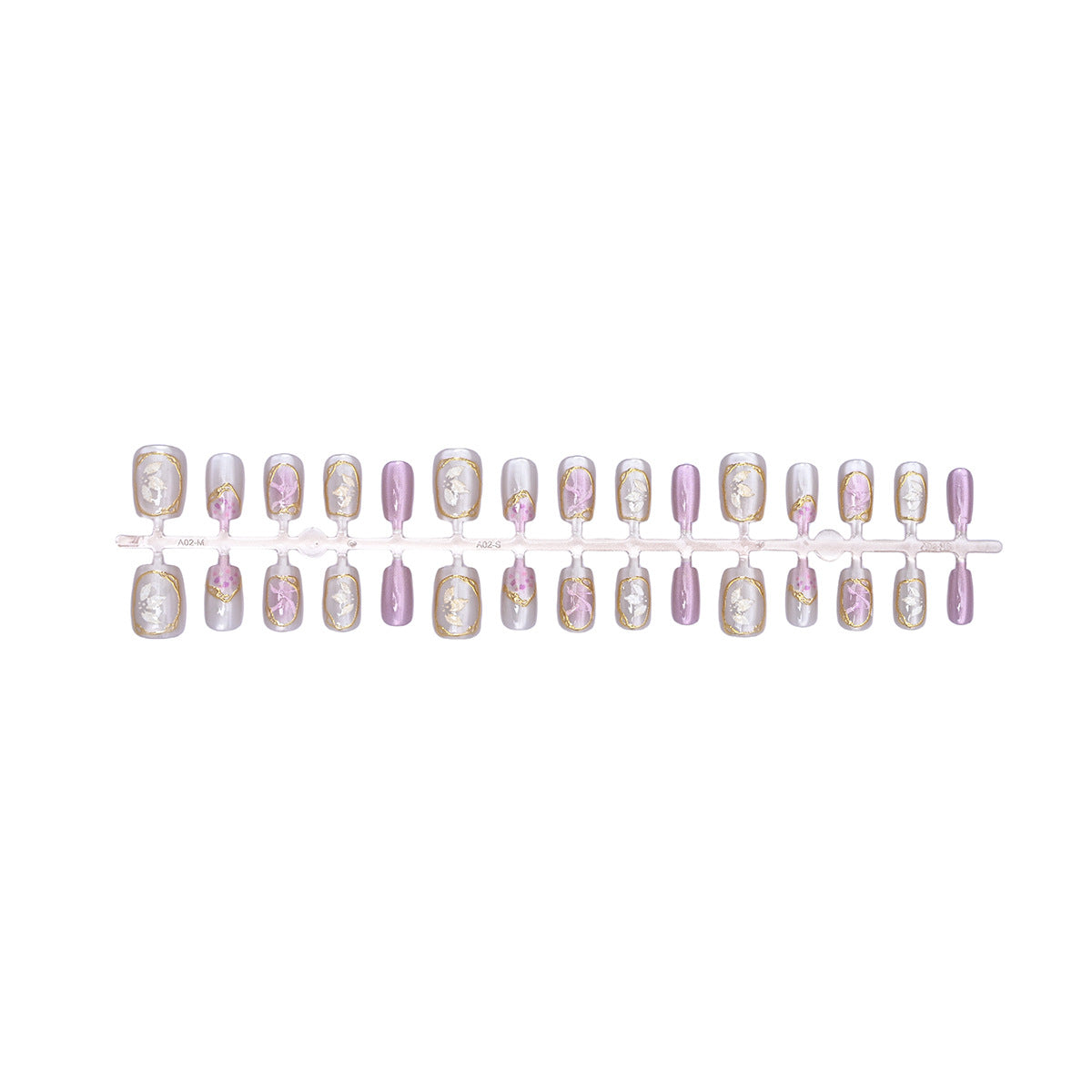 Dekoratives Press-On-Nagelset mit floralen Akzenten Brehn