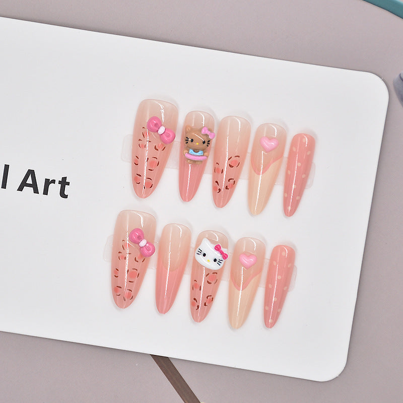 Dekorative Cartoon-Themen Press-On Nagelkunst Brehn