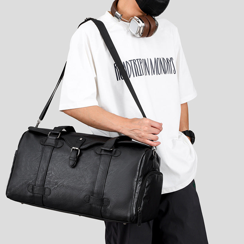 Elegante Echtleder-Duffel-Tasche Mit Vielseitigen Tragemöglichkeiten Brehn