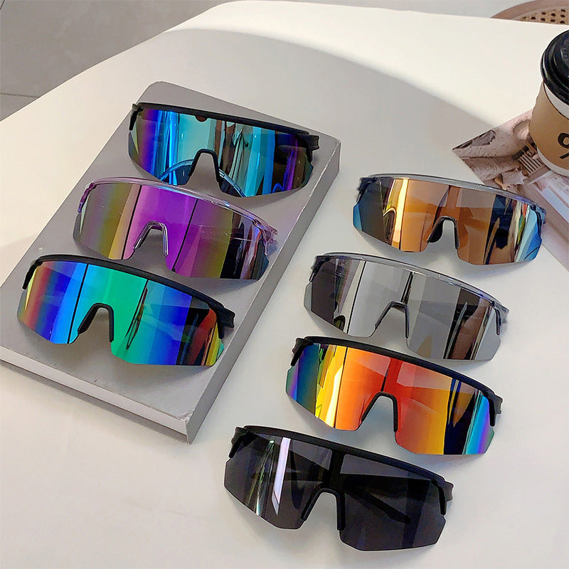 Unisex nan sportliche Performance-Sonnenbrille mit durchgehender Visierlinse und bruchsicherer Polycarbonatlinse Brehn
