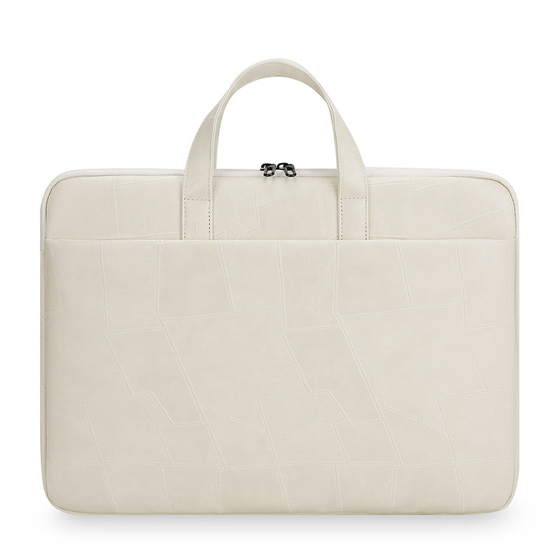 Premium Patchwork Leder Laptop Tasche Brehn