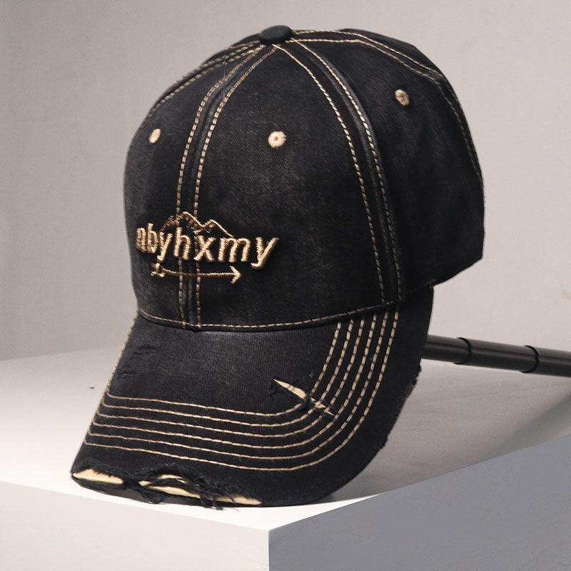 Herren Vintage Verwaschenes Denim Baseball Cap Brehn