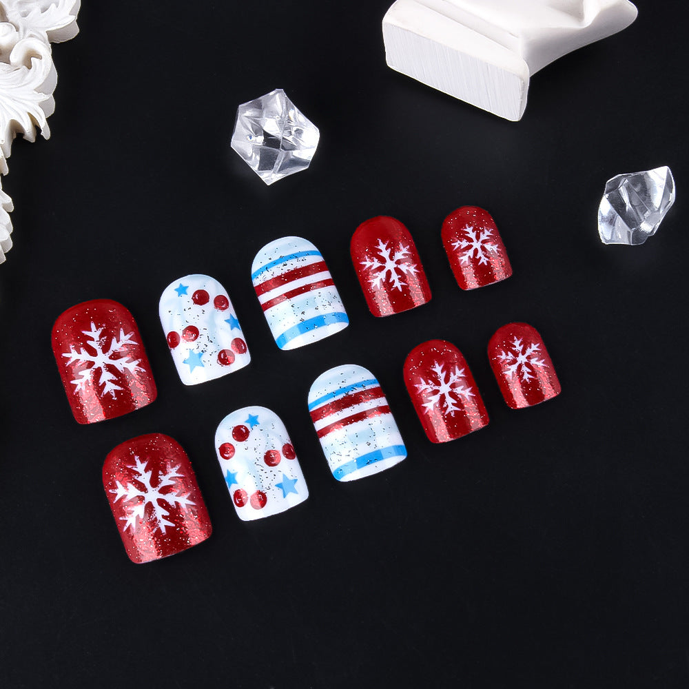 Festlich Thematisierte Press-On Nagelkunst Brehn