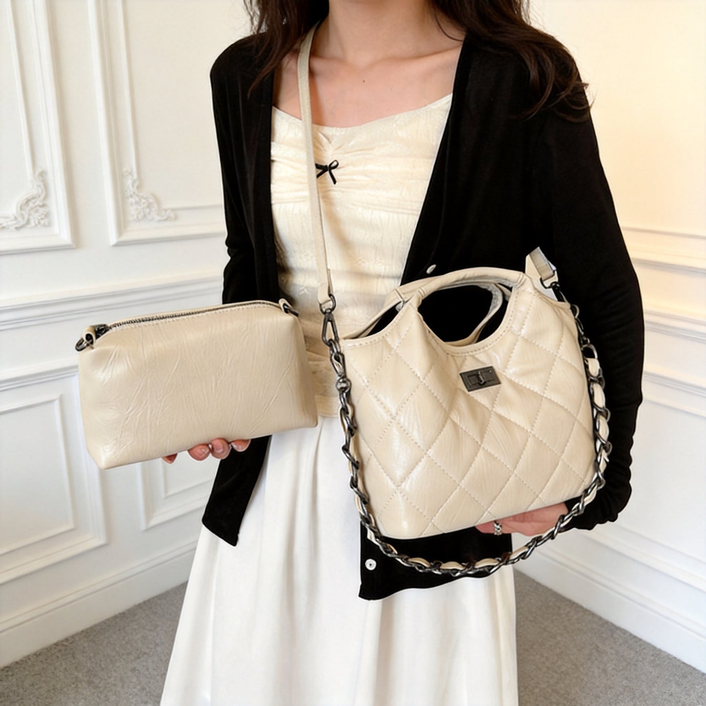 Gequiltete Designer-Handtasche Brehn