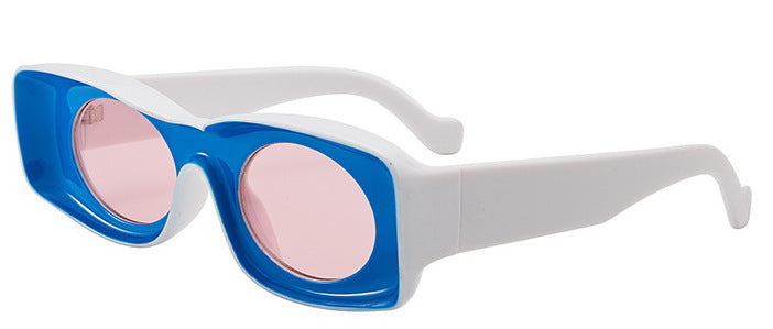 Moderne Statement Block Rahmen Sonnenbrille