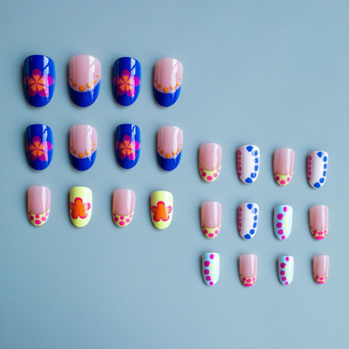 Künstlerisches floral ombre Nagelkunst Set