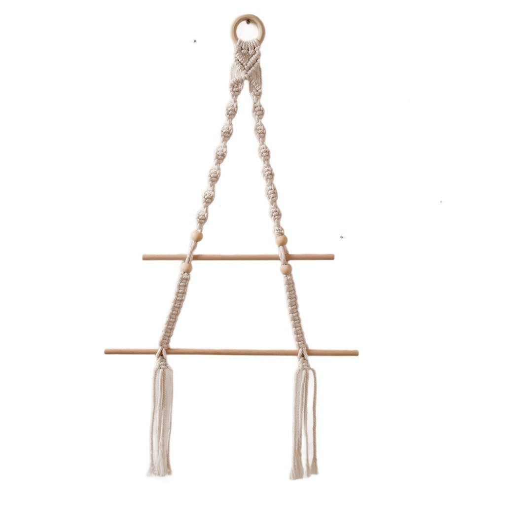 Makramee Hängender Pflanzenhalter mit Holzstange Brehn