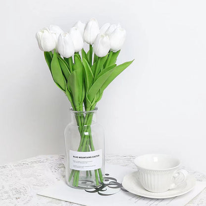 Realistischer Kunst-Tulpenstrauß