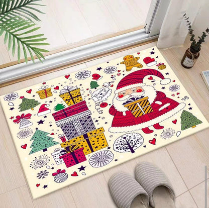 Weihnachtlich dekorierte Eingangsbereichmatte Brehn