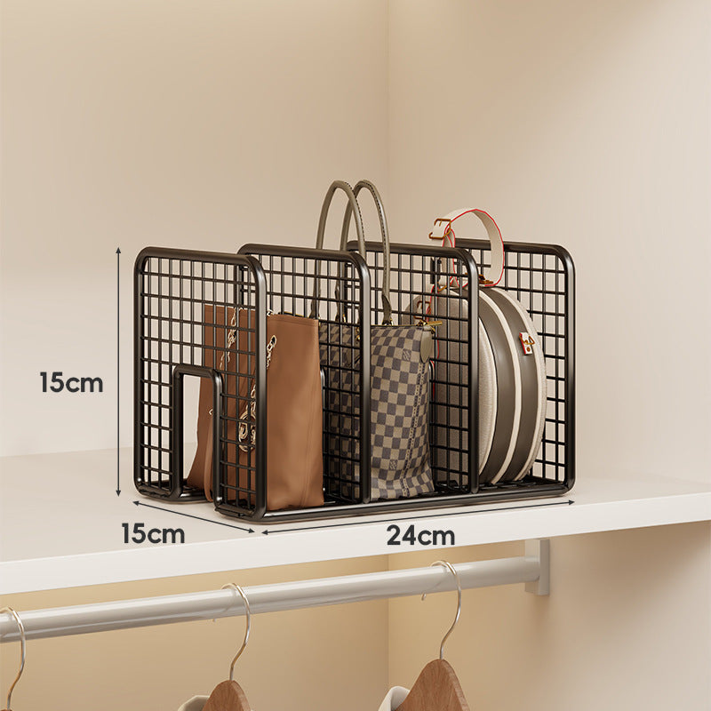 Verstellbarer Drahtgitterregal-Trenner und Handtaschen-Organizer