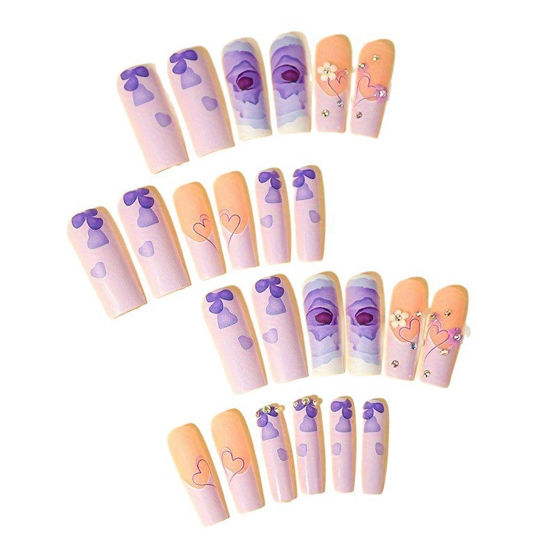 Kunstnagel-Set mit floralen Mustern Brehn