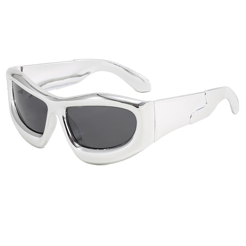 Damen Sportliche Sonnenbrille mit robustem, geometrischem Rahmendesign Brehn