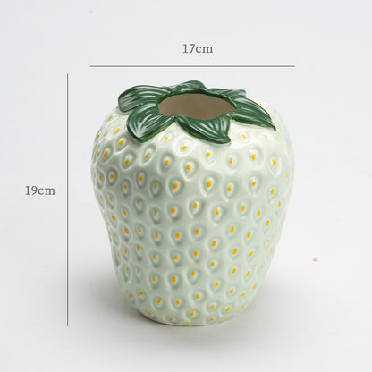 Erdbeerförmige dekorative Keramikvase