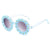 Damen stylische Sonnenbrille mit floralen Applikationen Brehn