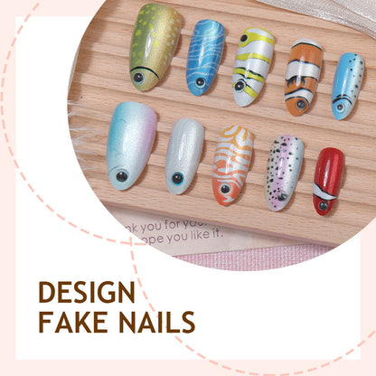 Kreatives Kunstnagelset mit Unterwasser-Motiv Brehn