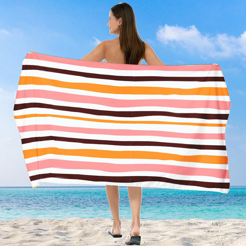 Strandtuch mit lebhaftem Farbverlauf und stylischem Streifendesign Brehn