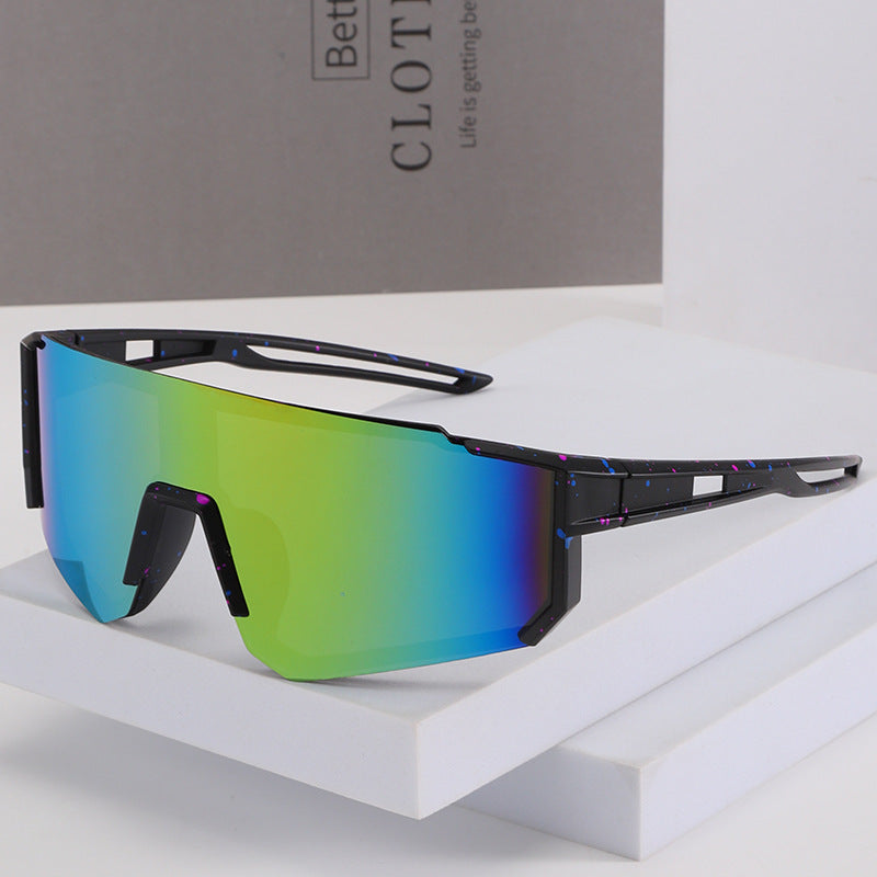 Herren Futuristische Übergroße Schild Sonnenbrille Brehn