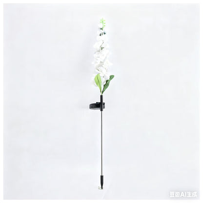 Dekorativer hoher künstlicher Delphinium-Gartenstecker mit Edelstahlspike und verstellbarem Clip Brehn