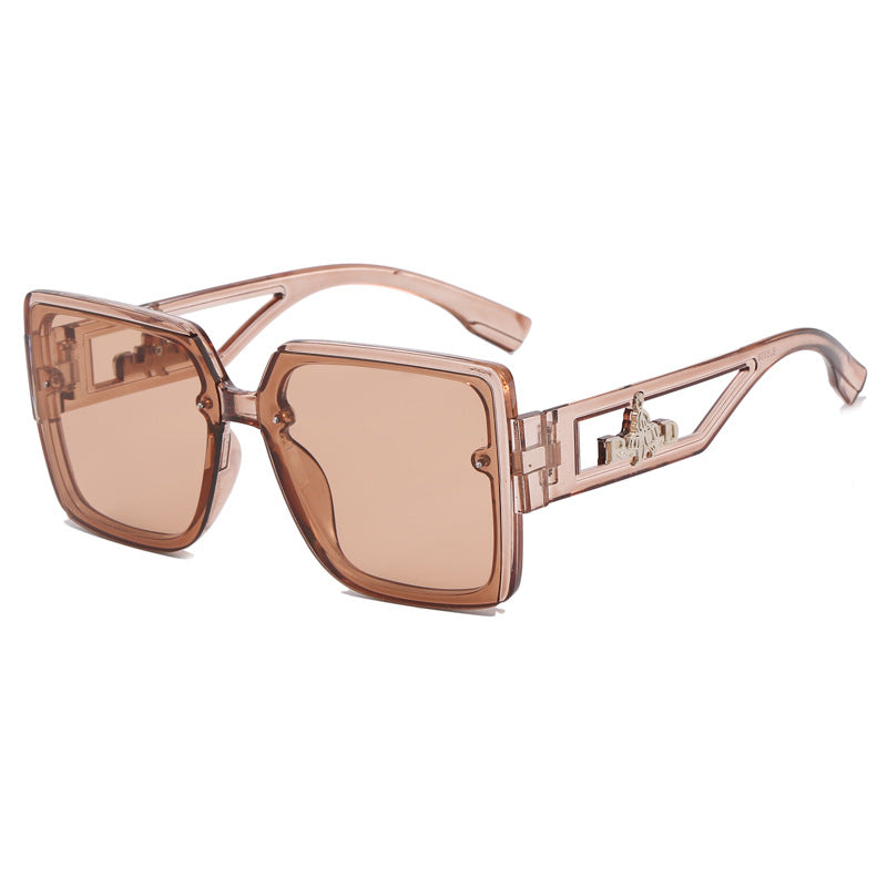 Damen quadratische Designer-Sonnenbrille mit eleganten Verzierungen Brehn