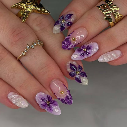 Floral Design Press-On Nagel Kunst Set Brehn
