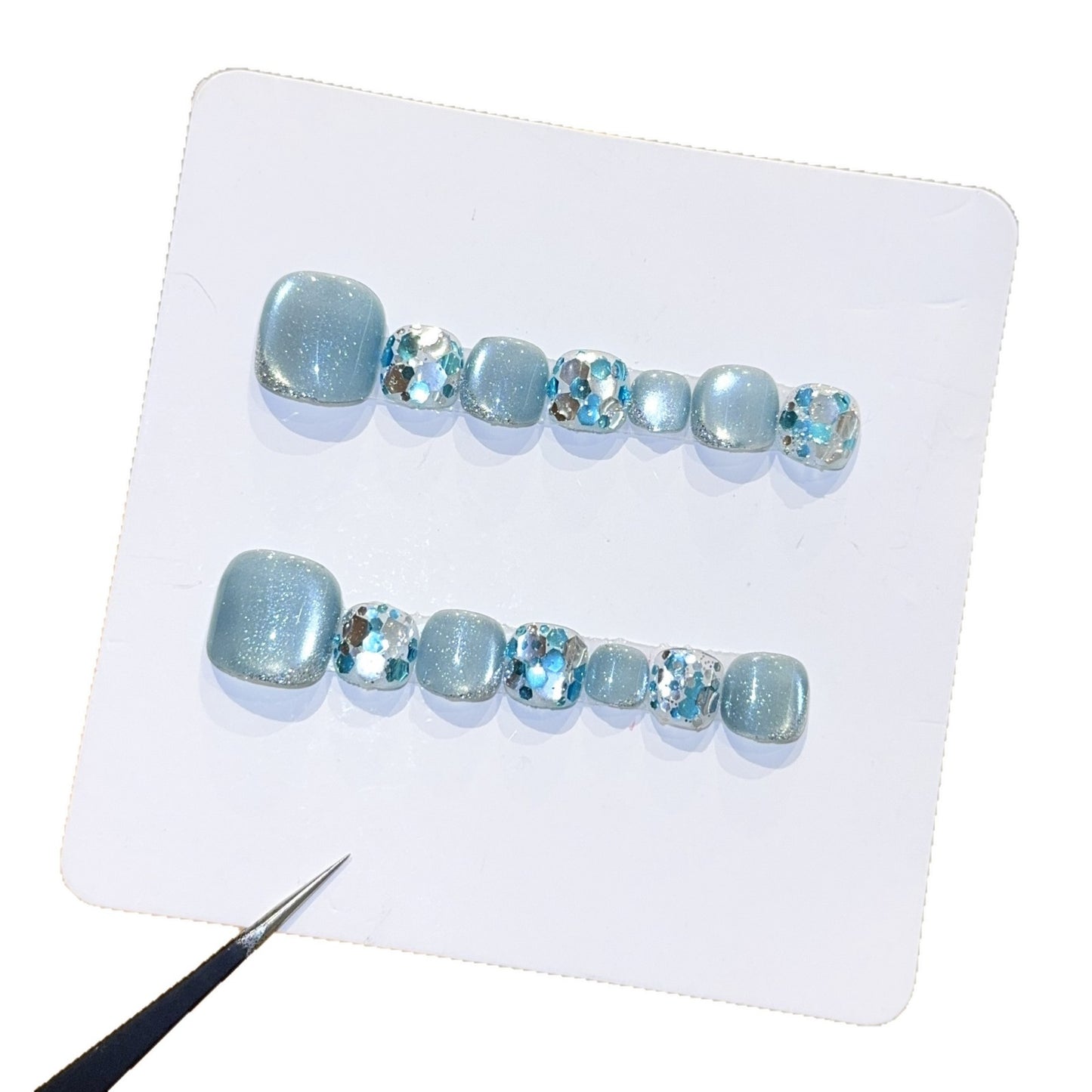 Glamouröse Kunstnägel Im Kühlen Glitzerdesign Brehn