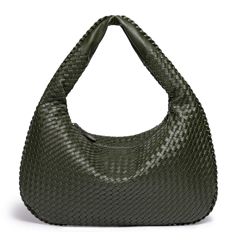 Handgefertigte Gewebte Leder Hobo Tasche Brehn