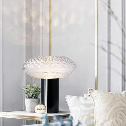 Dekorative Glas Tischlampe mit geometrischem Design