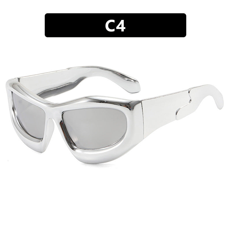 Damen Sportliche Sonnenbrille mit futuristischem Design Brehn   