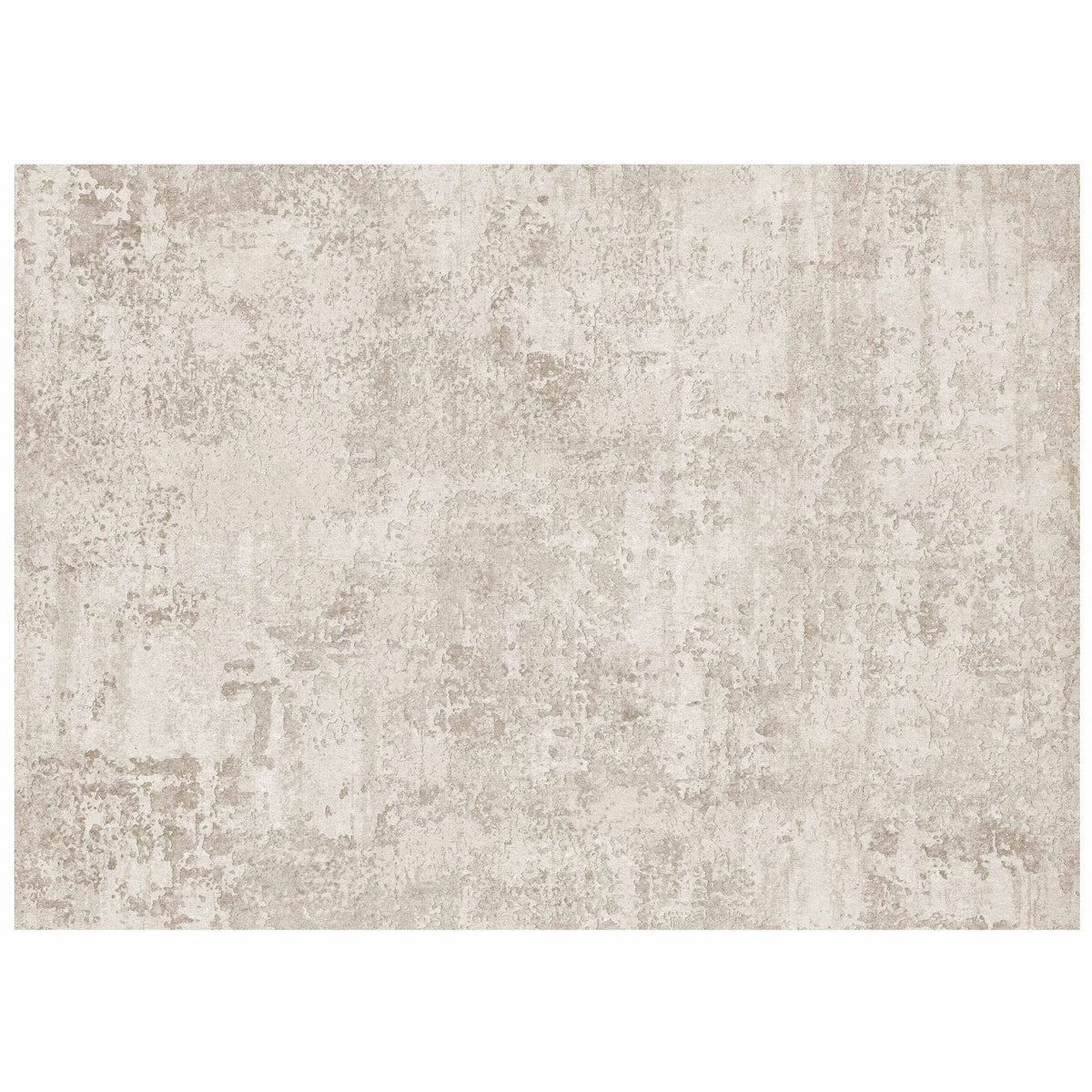 Large Plush Low-Pile Contemporary Distressed-Texture Area Rug