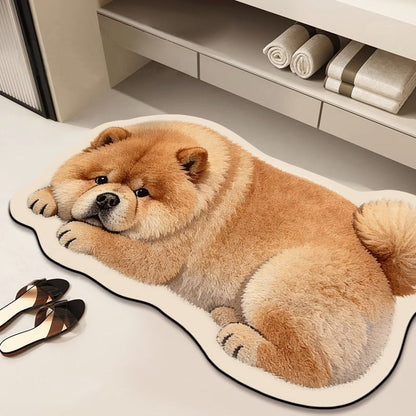 Gemütliche katzenförmige Badematte
