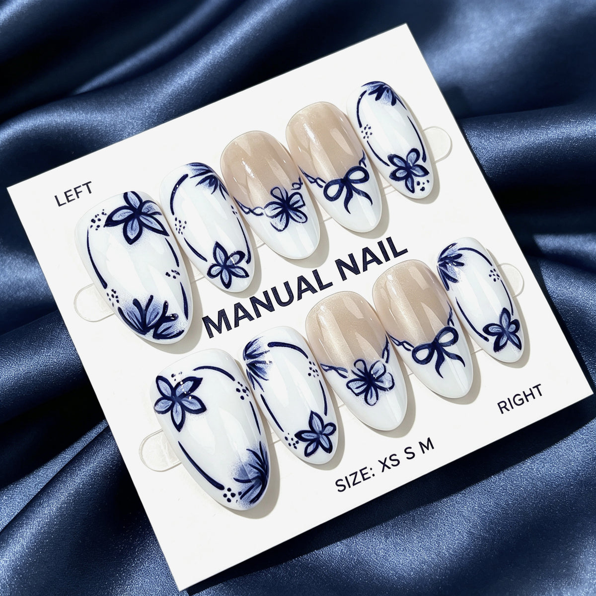 Manuelles, florales Drucknagel-Set