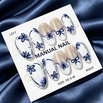 Manuelles, florales Drucknagel-Set