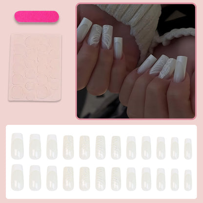 Kunstnagelset mit elegantem transparentem Design Brehn