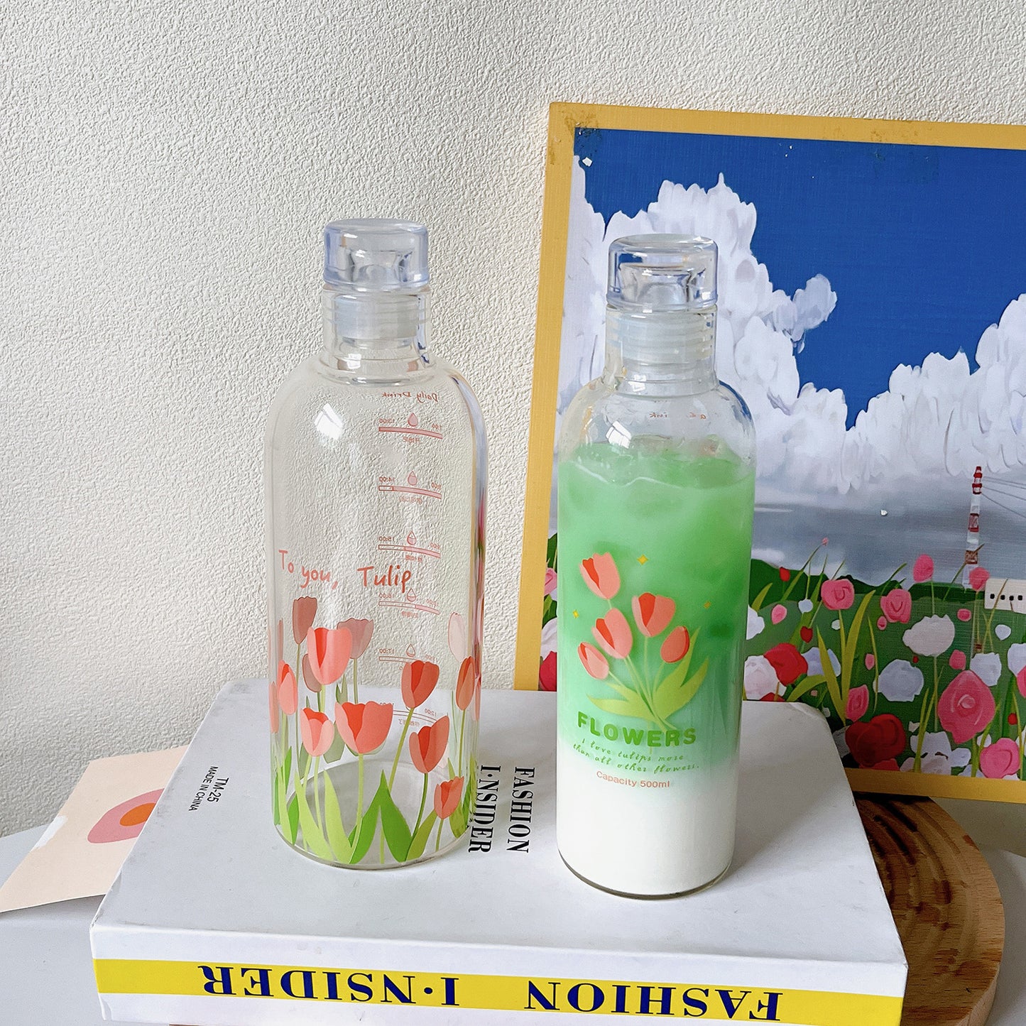 Damen Trinkflasche mit praktischem Zeitmarker Brehn
