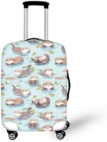 Unisex nan elastische Kofferhülle mit Pferde- und Sonnenblumenmotiv, dehnbarer Stretchschutz für Hartschalen-Trolley mit Reißverschluss Brehn