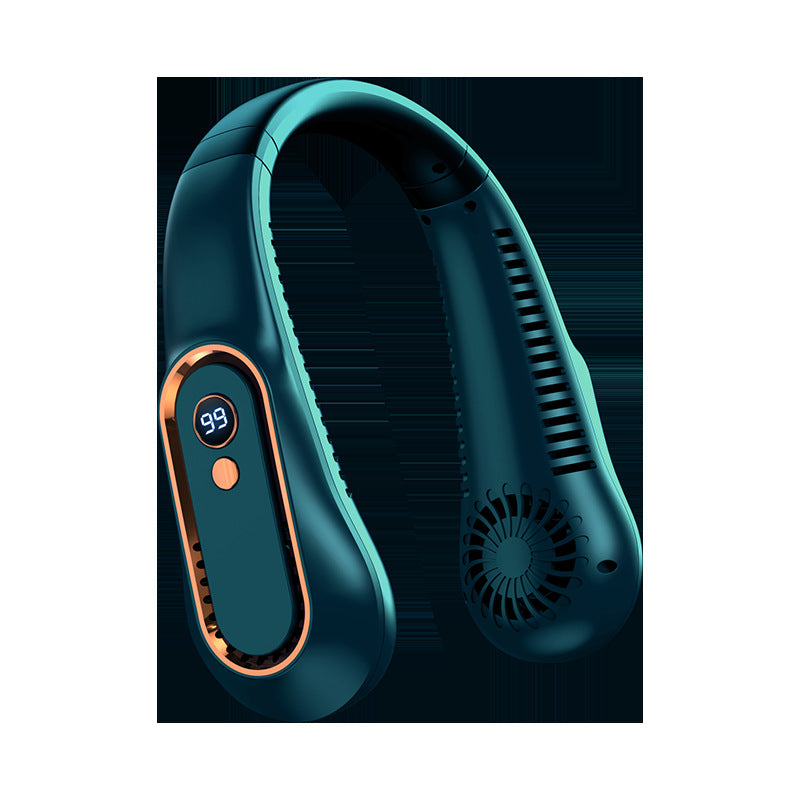 Unisex Tragbarer Nackenventilator mit Digitalanzeige Brehn