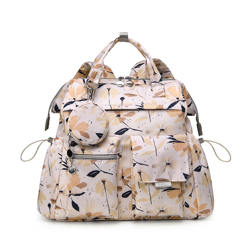 Multi-Taschen Blumen Design Rucksack Brehn