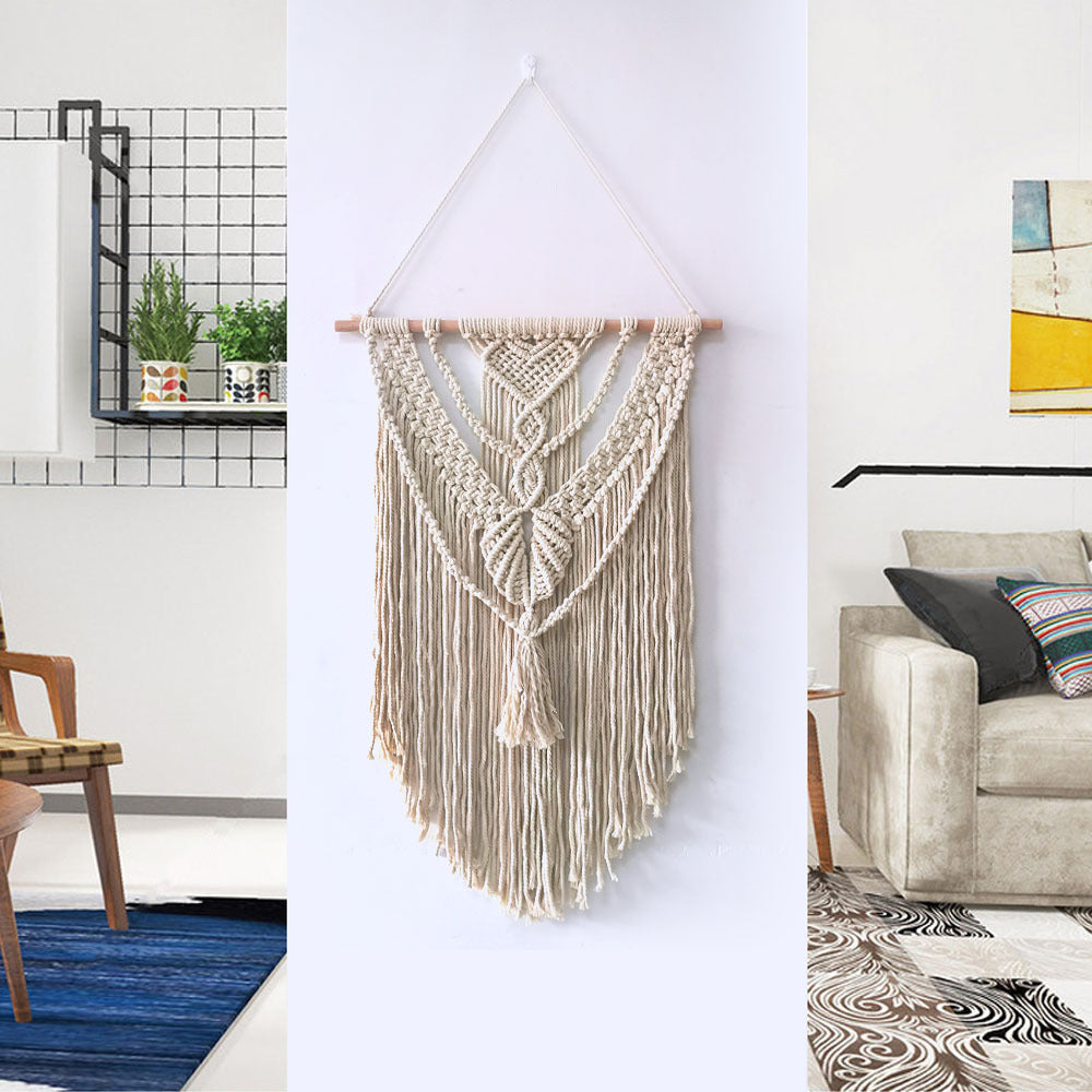 Macramé Wanddekoration mit kreativen Fransen